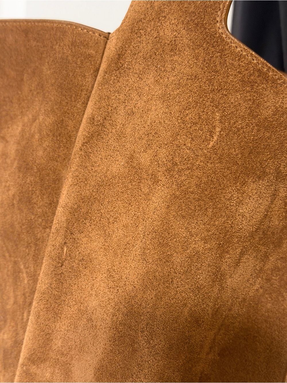 YSL Saint Laurent Le 5 a 7 Bea Tote Bag Brown Caramel Cognac Suede Leather Gold - Picture 12 of 14